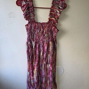 Just My Size Multicolor Kids Dress with Ruffled Straps